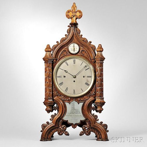 C.F. Younge Chiming Gothic Library Clock