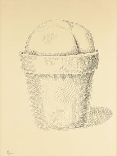 BRUCE MONICAL (American/Texas b. 1936) A PRINT, "Potted Lithops Succulent,"