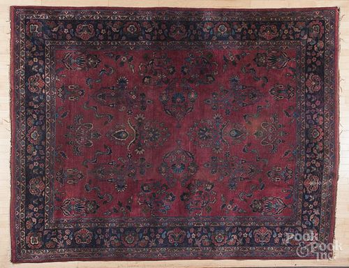 Semi-antique Meshed carpet, 10' x 7'10''.