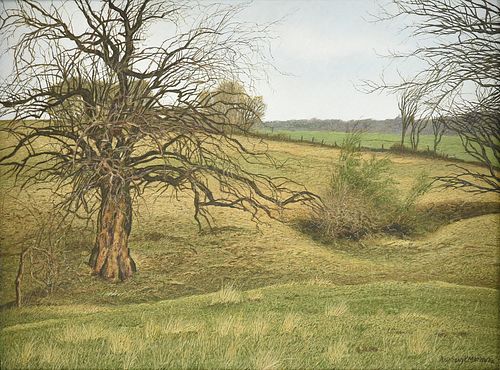 ANTHONY MARTIN (American/Texas b. 1941) A PAINTING, "Winter Rye," 1972,