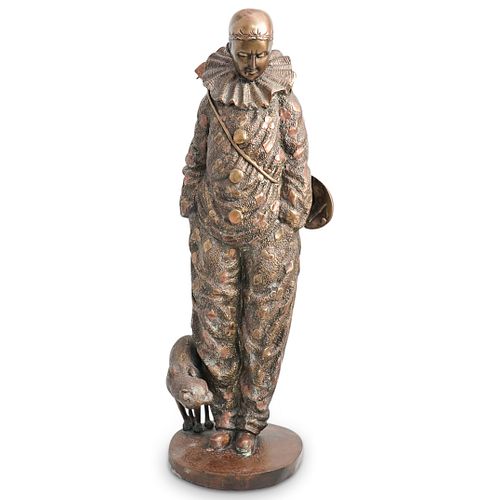 Bronze Pierrot Figure