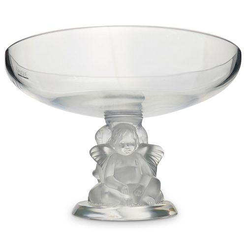 Lalique "Coupe Angelots" Footed Vase