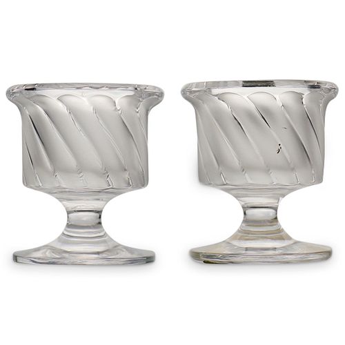 Pair of Lalique Candle Holders