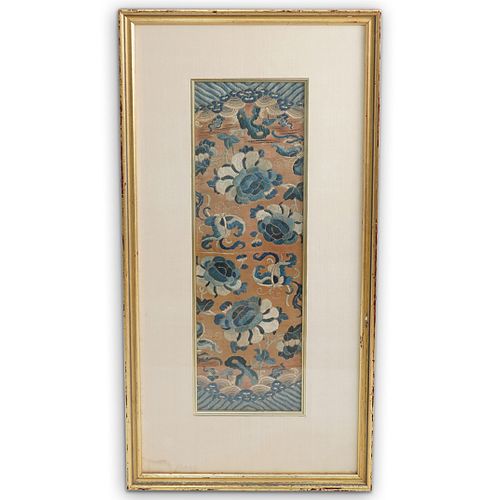 Framed Antique Chinese Embroidery Panel