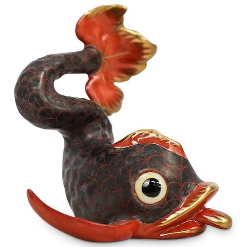 Herend Porcelain Koi Fish Figurine