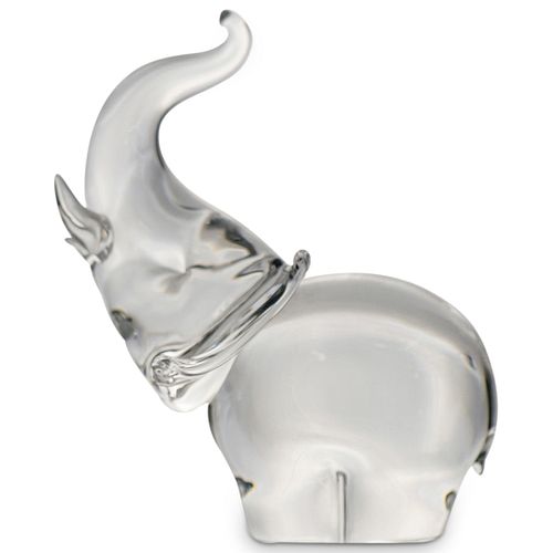 Steuben Art Glass Elephant Figurine