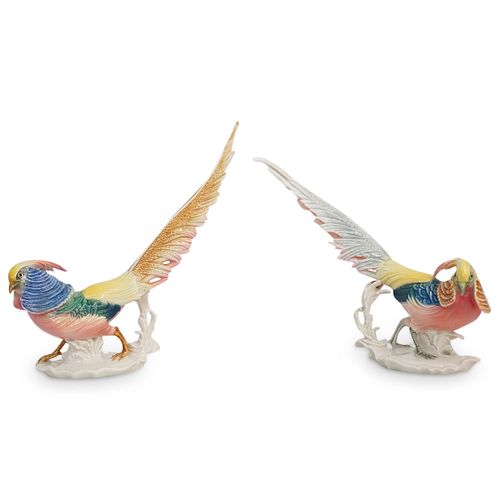 Pair of Karl Ens Porcelain Pheasant Figurines