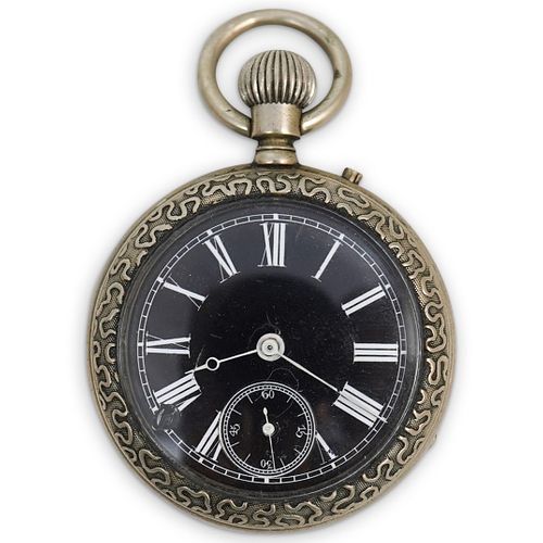 Antique Black Dial Pocket Watch