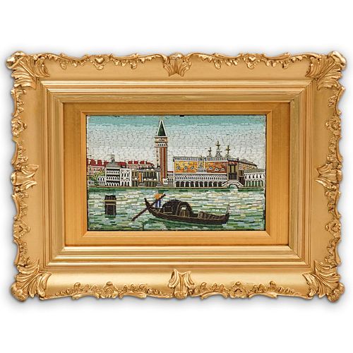 Italian Micro Mosaic Venetian Canal Scene