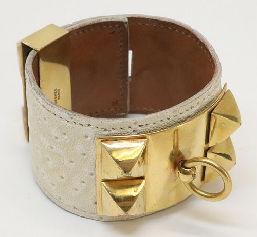 Vintage Hermes Whale Collier de Chien Bracelet sold at auction on