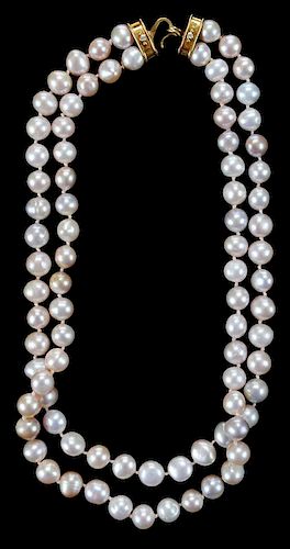 Double-Strand Pearl Necklace