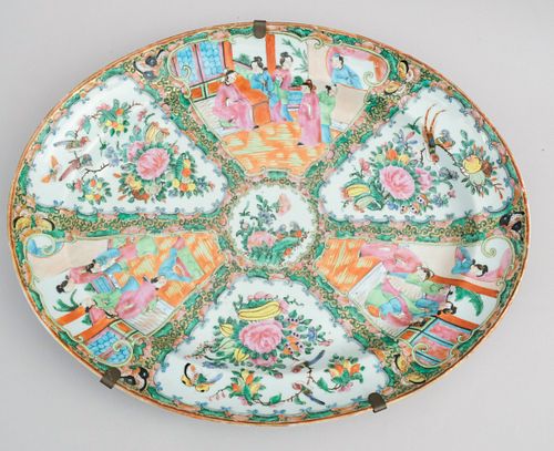 19th Century Rose Medallion Platter