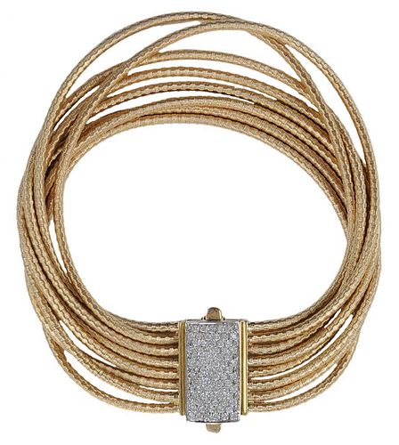14 Karat Gold Eight-Strand Bracelet