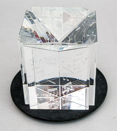 Steuben Cassetti Prelude & Fugue Crystal Sculpture