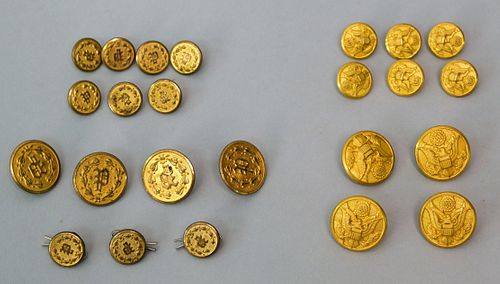 Group of Antique Brass Military Buttons
