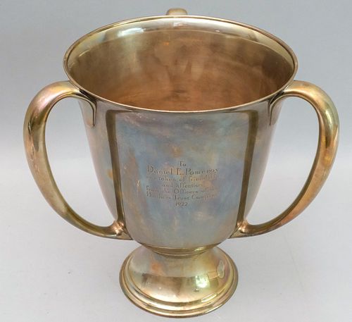 Large Tiffany Sterling Silver Three-Handled Trophy