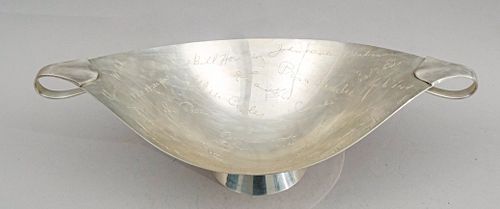Tiffany Modernist Sterling Silver Two-Handled Bowl