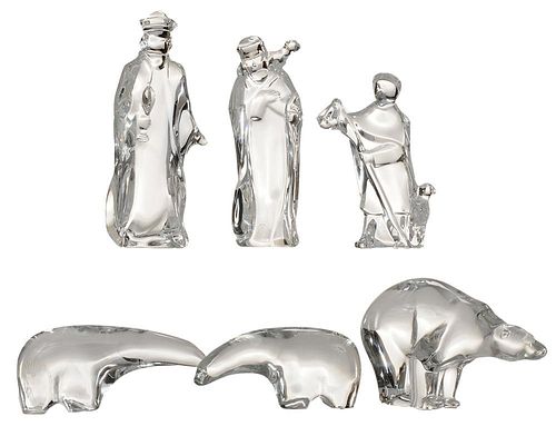 Baccarat Bears and Nativity Figures