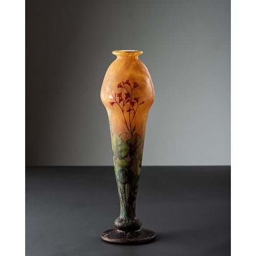 Daum, Footed Floral Vase