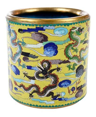Chinese Cloisonn‚ Dragon Pot