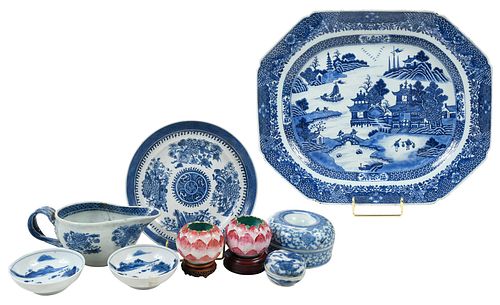 Nine Pieces of Chinese and Export Porcelain