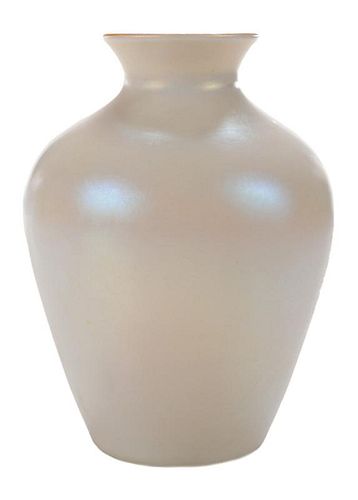 Iridescent Quezal Art Glass Vase