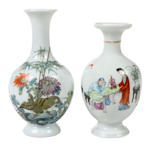 Two Republic Period Famille Rose Porcelain Vases 