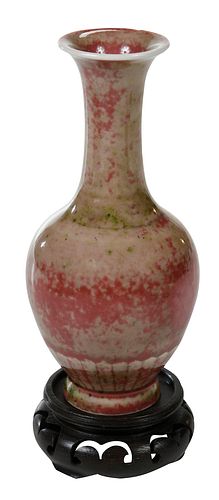 Chinese Porcelain Peach Bloom Glazed Vase
