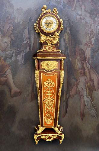 A Monumental Louis XV Style Ormolu Mounted Parquetry