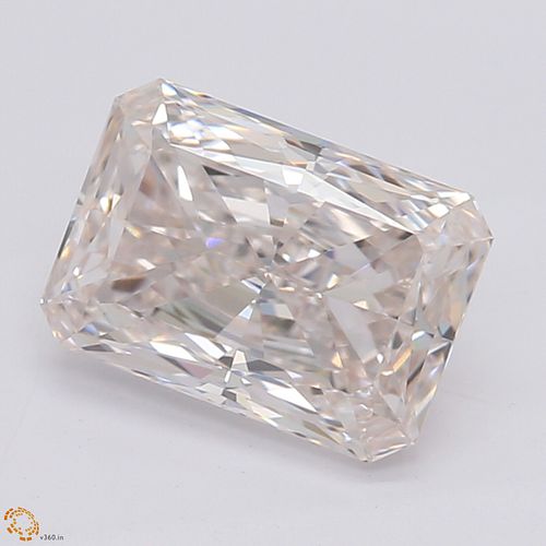 1.01 ct, Natural Light Pink-Brown Color, IF, TYPE IIA Radiant cut Diamond (GIA Graded), Appraised Value: $59,500 