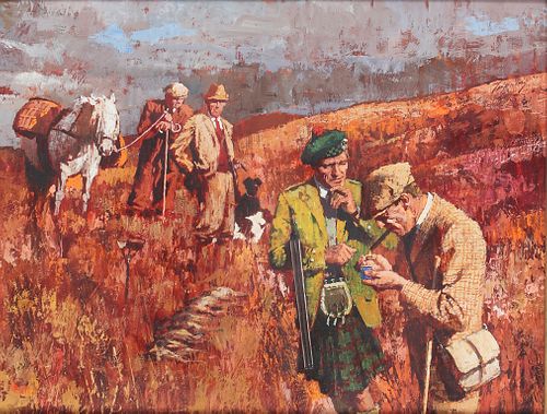 Howard A. Terpning (b. 1927), A Pause in the Hunt
