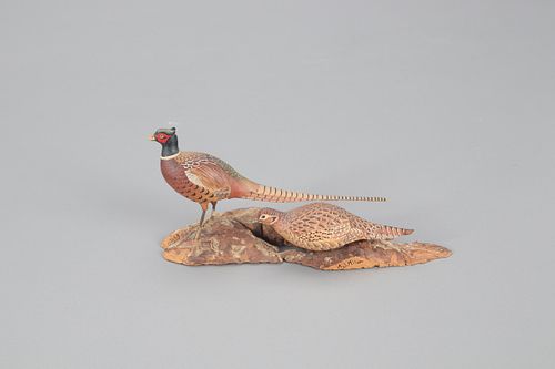 Miniature Pheasant Pair, Allen J. King (1878-1963)