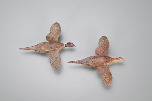 Miniature Flying Pheasant Pair, James Joseph Ahearn (1904-1963)