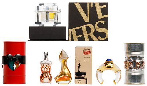 Gaultier, Versace and Donna Karan Perfume Bottle Assortment