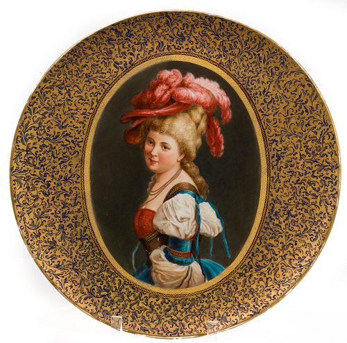 Royal Vienna-Style Portrait Charger