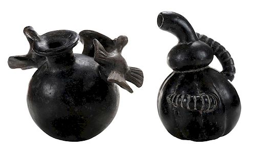 Two Blackware Pottery Vessels