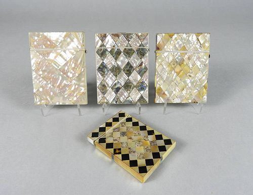Mother of Pearl Calling Card Cases, 19th C.