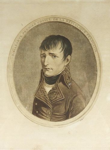 After L.L. Boilly, Coloured Engraving, Bonaparte