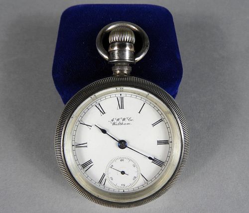 Waltham Coin Silver Pocket Watch