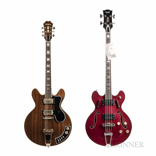 Japanese Hollowbody Electric and Bass Guitars, c. 1970