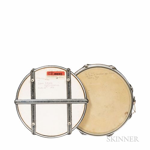 Signed Snare Drum and Practice Pad, c. 1970