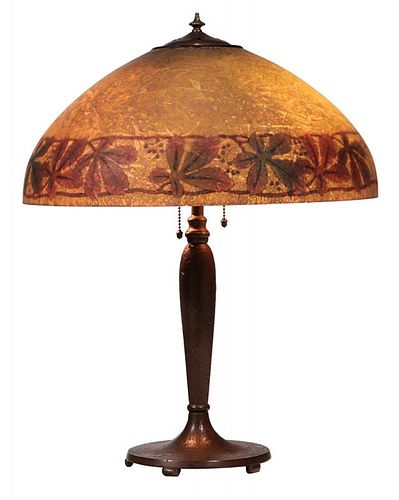 Handel Table Lamp with Banded Chestnut