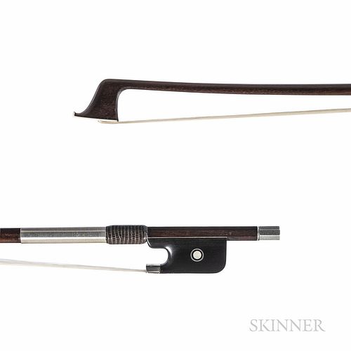 French Silver-mounted Violoncello Bow, André Richaume