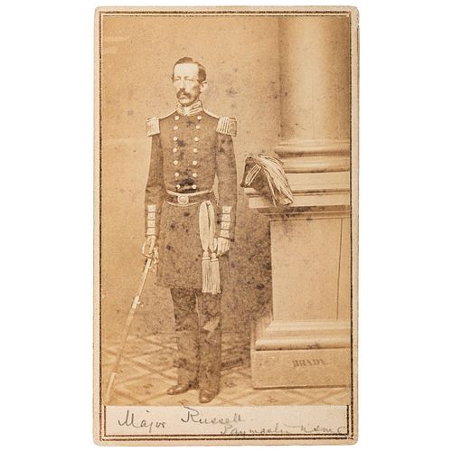 [CIVIL WAR]. CDV of Major William W. Russell, USMC Paymaster, who took part in the capture of John Brown. [New York]: Brady's Gallery, n.d.