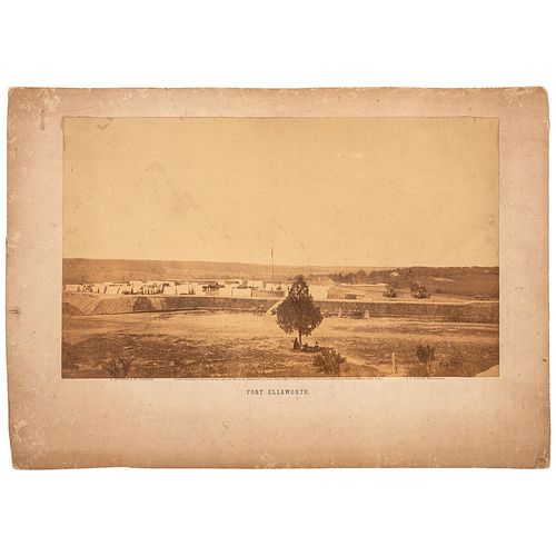 [CIVIL WAR]. Albumen photograph of Fort Ellsworth. Alexandria, VA: A.A. Turner, photographer, D. Appleton & Co., publisher, 1861.