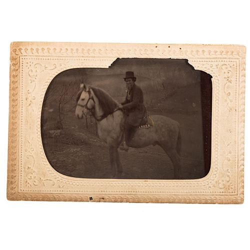 [JONES, George Washington (1828-1903)]. Post-Civil War tintype possibly showing the Confederate State Congressman. N.p.: n.p., [ca early early 20th ce