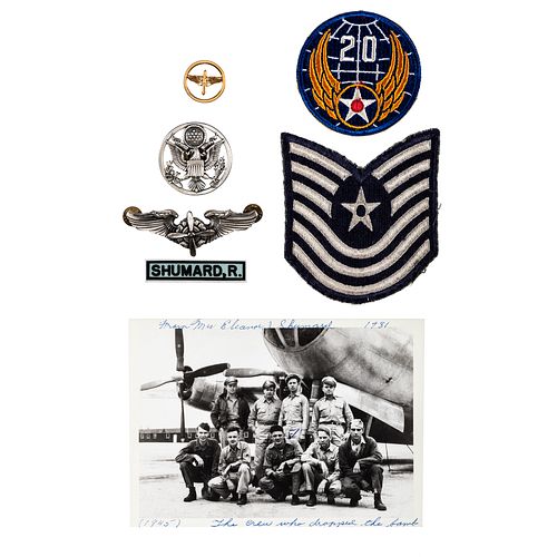 [WORLD WAR II]. SHUMARD, Sgt. Robert (1920-1967). Archive identified to Enola Gay Assistant Flight Engineer Robert Shumard, incl. photographs, autogra