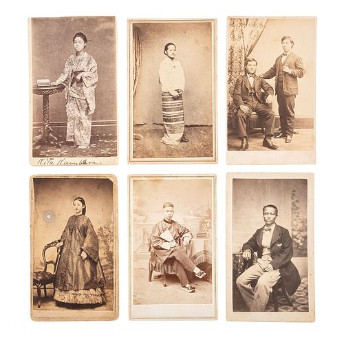 [EARLY PHOTOGRAPHY]. A group of 13 CDVs featuring Asian subjects by various photographers. 