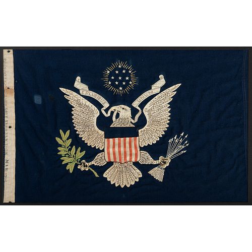 [ROOSEVELT, Theodore (1858-1919]. Presidential "Standard" Flag, Navy Yard, New York. March 1904.