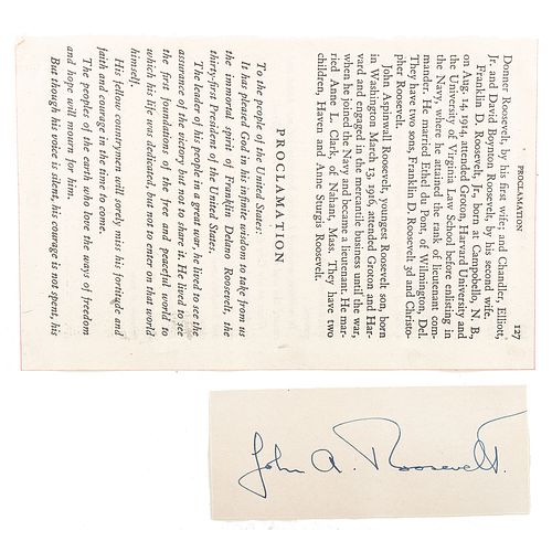 [ROOSEVELT, Franklin (1882-1945)]. GEDDES, Donald Porter, Ed. Franklin Delano Roosevelt: A Memorial. New York: Pitman Publishing Corporation, 1945. Co
